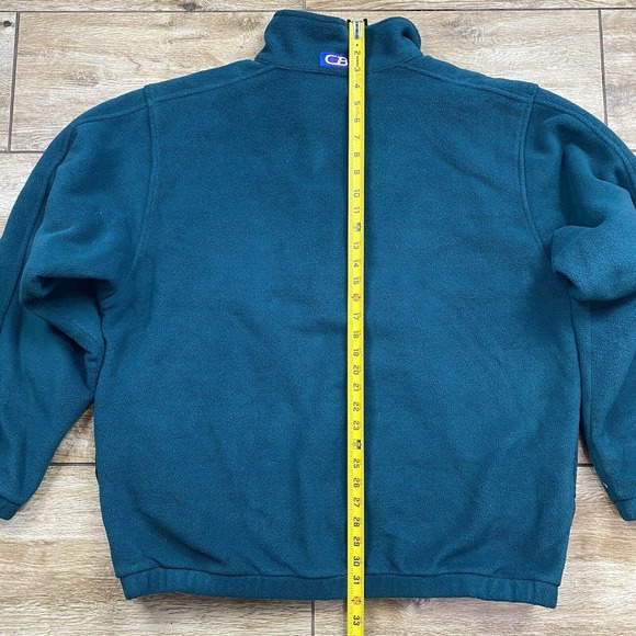 Vintage Green 1/4 Snap Anorak Fleece Pullover Jacket Sweater Size XL - Picture 4 of 10